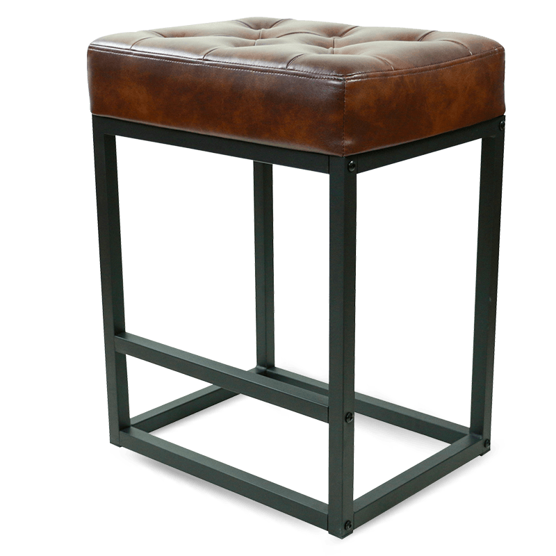 MC-2501 Modern Luxury Rectangle Thick Padded Seat Bar Stool