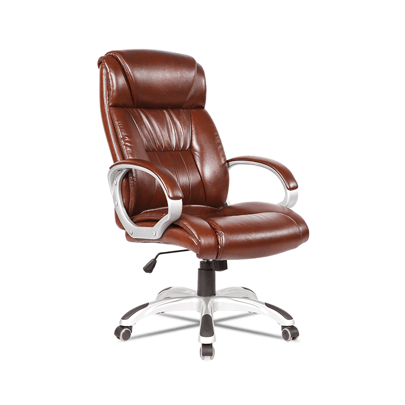 MC-7106 Executive PU Leather Swivel Task Chair with Armrests Lumbar Support