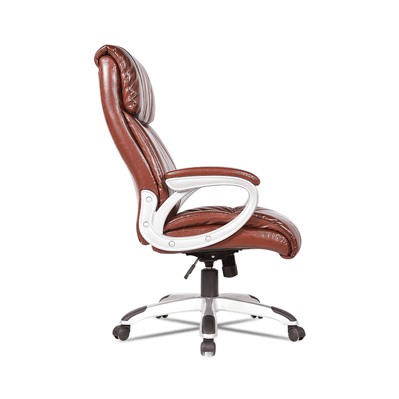 MC-7108 PU Leather + PVC Executive Office Chair with Armrests Lumbar Support